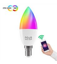 ismanioji lempute - LED E14, 230V, 4,5W, 380lm, 2700K - 6500K, RGB, išmanioji Wi-Fi, valdoma programėle - 1 nuotrauka