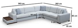 Pirkti Kampinė sofa Hanah Home Loop 23, smėlio, 282 x 323 x 85 cm - Photo 5