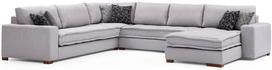 Kampinė sofa Hanah Home Lena, šviesiai pilka, universalus, 350 x 296 x 85 cm