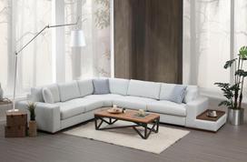 Pirkti Kampinė sofa Hanah Home Loop 21, šviesiai pilka, universalus, 363 x 95 x 85 cm - Photo 7
