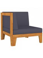 medzio masyvo baldus - Lauko baldų komplektas VLX 12 Piece Lounge Set With Cushions 3087021, baltas/medžio/tamsiai pilka, 10 vietų - 4 nuotrauka
