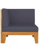 medzio masyvo baldus - Lauko baldų komplektas VLX 12 Piece Lounge Set With Cushions 3087021, baltas/medžio/tamsiai pilka, 10 vietų - 5 nuotrauka