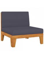 medzio masyvo baldus - Lauko baldų komplektas VLX 12 Piece Lounge Set With Cushions 3087021, baltas/medžio/tamsiai pilka, 10 vietų - 6 nuotrauka