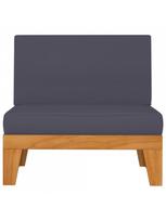 medzio masyvo baldus - Lauko baldų komplektas VLX 12 Piece Lounge Set With Cushions 3087021, baltas/medžio/tamsiai pilka, 10 vietų - 7 nuotrauka