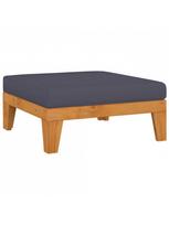 medzio masyvo baldus - Lauko baldų komplektas VLX 12 Piece Lounge Set With Cushions 3087021, baltas/medžio/tamsiai pilka, 10 vietų - 8 nuotrauka