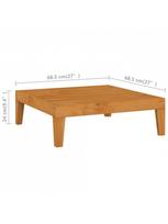 medzio masyvo baldus - Lauko baldų komplektas VLX 12 Piece Lounge Set With Cushions 3087021, baltas/medžio/tamsiai pilka, 10 vietų - 9 nuotrauka