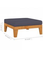 medzio masyvo baldus - Lauko baldų komplektas VLX 12 Piece Lounge Set With Cushions 3087021, baltas/medžio/tamsiai pilka, 10 vietų - 10 nuotrauka