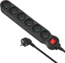 Maclean Power Strip MCE225 1.5m Black
