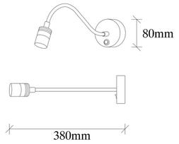 50 w led sviestuvas - Šviestuvas sieninis Opviq Reading 3241, 1 W, LED - 3 nuotrauka