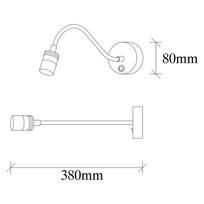 50 w led sviestuvas - Šviestuvas sieninis Opviq Reading 3242, 1 W, LED - 3 nuotrauka