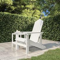 Sodo adirondack kėdė, baltos spalvos, hdpe