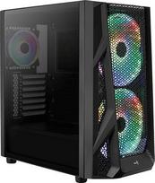 atx korpusai - Aerocool AirHawk Duo ARGB E-ATX Mid-Tower Black - 1 nuotrauka