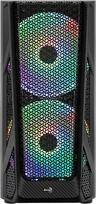 atx korpusai - Aerocool AirHawk Duo ARGB E-ATX Mid-Tower Black - 4 nuotrauka