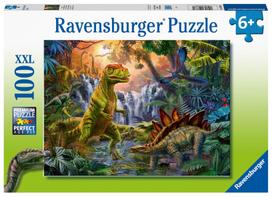 delione dinozauras - Ravensburger XXL Puzzle Dinosaur Oasis 100pcs 128884 - 1 nuotrauka