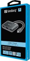 ilgintuvas 1.5 - Sandberg USB-C Dock 2xHDMI+1xVGA+USB+PD - 2 nuotrauka