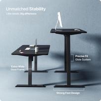 stalas 120 x 60 - Desktronic HOME ONE  (Juodas) - 3 nuotrauka