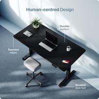 stalas 120 x 60 - Desktronic HOME ONE  (Juodas) - 4 nuotrauka