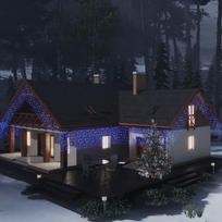Led girlianda varvekliai, 10m, 400 mėlynų led, 8 funkcijos