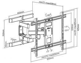 televizorius 85 -  Maclean MC-881, 37-80", 60 kg - 8 nuotrauka