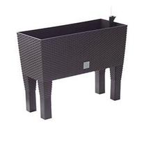 prosperplast rato - Plastikinis vazonas RATO CASE HIGH, su kojelėmis, rudos sp., 60 x 25 x 46 cm - 2 nuotrauka
