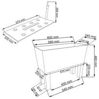 prosperplast rato - Plastikinis vazonas RATO CASE HIGH, su kojelėmis, rudos sp., 60 x 25 x 46 cm - 6 nuotrauka