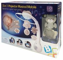 karuseles - Lovytės karuselė Bkids 3in1 Projector Musical Mobile - 2 nuotrauka