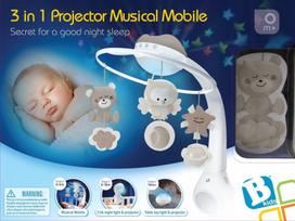karuseles - Lovytės karuselė Bkids 3in1 Projector Musical Mobile - 3 nuotrauka