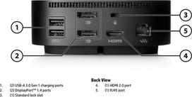 hp usb c dock g5 - Dock stotelė HP G5 Essential Dock - 5 nuotrauka