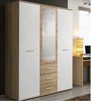 d3s - ASM Dino 3D3S Wardrobe White/Sonoma Oak - 2 nuotrauka