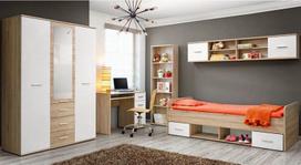 d3s - ASM Dino 3D3S Wardrobe White/Sonoma Oak - 3 nuotrauka