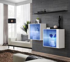 balta pakabinama lentyna - ASM Switch SB III Hanging Cabinet/Shelf Set White/Black - 2 nuotrauka