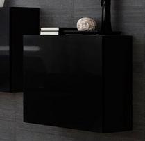 sekcija juoda - ASM Switch SB I Hanging Cabinet/Shelf Set Black - 4 nuotrauka
