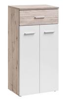 spinta prieskambario - ASM Gustavo II Wardrobe With Pillow Wellington Oak/Gloss White - 5 nuotrauka