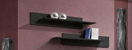 20 cm lentyna - ASM Mix Hanging Shelf 2pcs Black - 2 nuotrauka