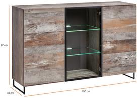 komoda 150 - ASM SB Plank Chest Of Drawers Wotan Oak - 2 nuotrauka
