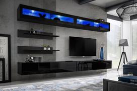 ASM Fly I LED Living Room Wall Unit Set Black