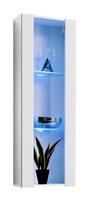 sekcijos svetainei - ASM Fly H Living Room Wall Unit Set Vertical Glass White/White Gloss - 2 nuotrauka