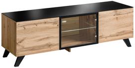 TV staliukas ASM RTV Thin Wotan Oak/Black, 1500x450x470 mm