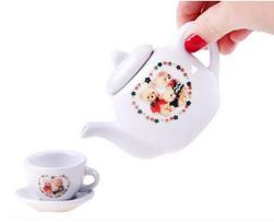 zaisliniai indai - Žaisliniai virtuvės reikmenys Porcelain Tea Set - 2 nuotrauka