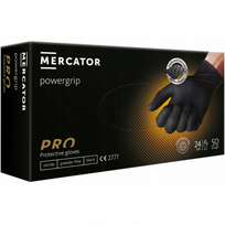 Pirkti Mercator Powergrip 10-23003M, nitrilas, juoda, 8/M, 50 vnt. - Photo 2