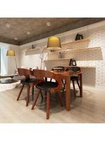 Valgomojo kėdė VLX Bent Wood 270039, ruda/juoda, 4 vnt.