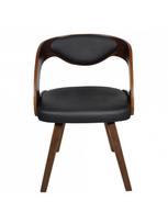 islenkta mediena - Valgomojo kėdė VLX Bent Wood 270039, ruda/juoda, 4 vnt. - 3 nuotrauka