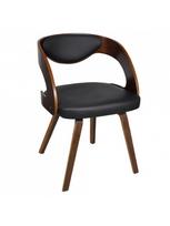 islenkta mediena - Valgomojo kėdė VLX Bent Wood 270039, ruda/juoda, 4 vnt. - 4 nuotrauka