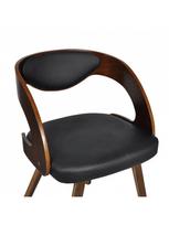 islenkta mediena - Valgomojo kėdė VLX Bent Wood 270039, ruda/juoda, 4 vnt. - 6 nuotrauka