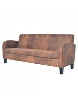 sofos dirbtines odos - Sofa VLX 2 Piece Set 275226, ruda, 70 x 139 x 76 cm - 3 nuotrauka