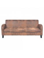 sofos dirbtines odos - Sofa VLX 2 Piece Set 275226, ruda, 70 x 139 x 76 cm - 4 nuotrauka
