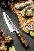 virtuviniaj peilei - Style de Vie Japanese steel Santoku knife VG10 14cm - 3 nuotrauka