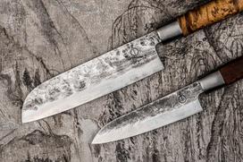virtuviniaj peilei - Style de Vie Japanese steel Santoku knife VG10 14cm - 7 nuotrauka