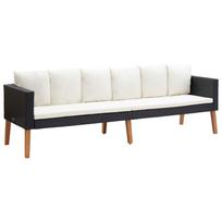 Lauko sofa VLX 3-Seater Garden Sofa With Cushion 310214, kreminė