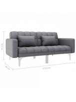 dviviete sofa lov - Sofa-lova VLX Universal 247215, pilka, 175.5 x 84 x 79.5 cm - 8 nuotrauka